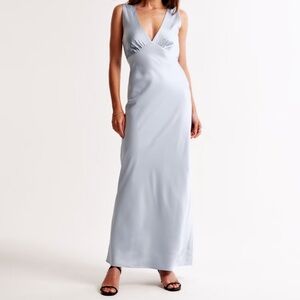 Abercrombie Cowl Back Maxi Dress in Lilac Blue